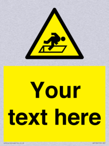 Custom Warning Hatch Sign